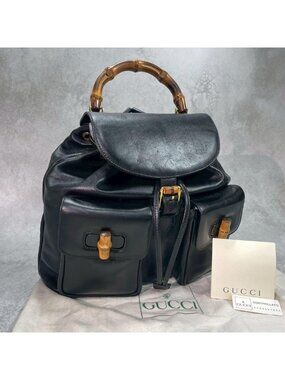 Gucci | Bags | Gucci Techpack Backpack Brocade Print Purple  display picture 1